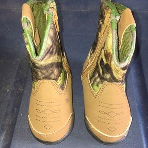 Little boy camo cowboy boots!